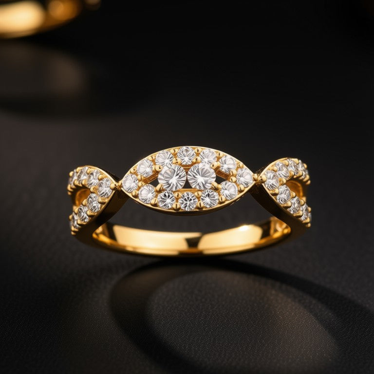 Sienna Sparkle American Diamond Ring- Adjustable Women Ring
