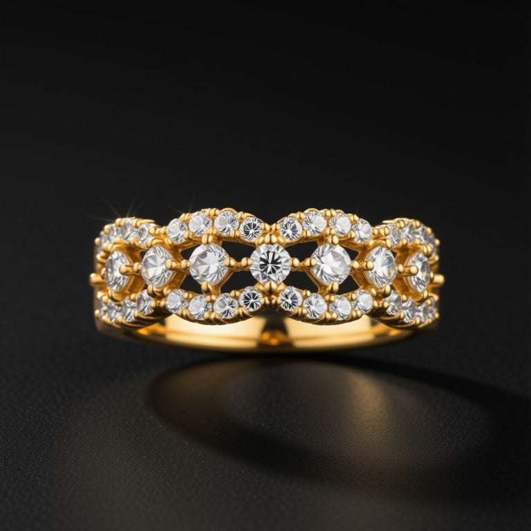Eclipse American Diamond Ring- Adjustable Women Ring