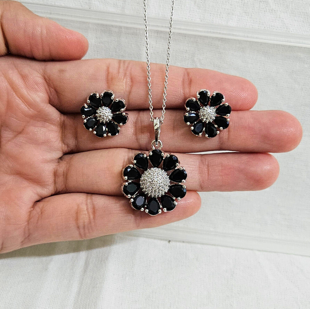Floria - AD Stone Chain Pendant Set for Girls & Women