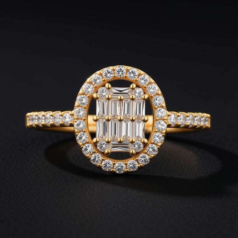 Diva Brilliance Ring - AD Stone Adjustable Women Ring