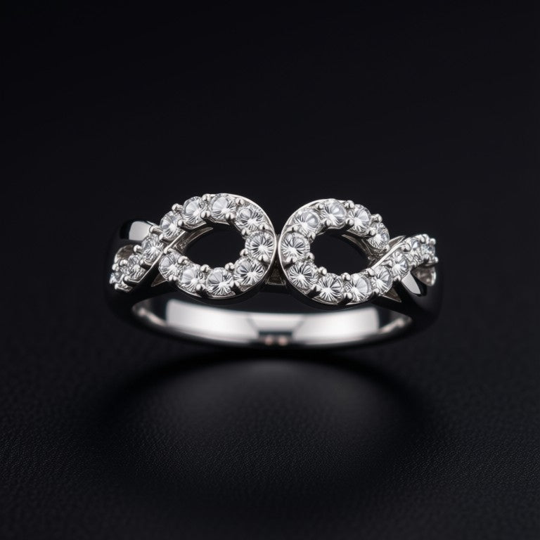 Noor- Silver AD Stone Adjustable Women Ring