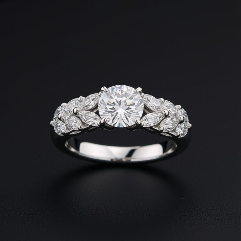 Graceful Promise Ring- Silver AD Stone Adjustable Women Ring