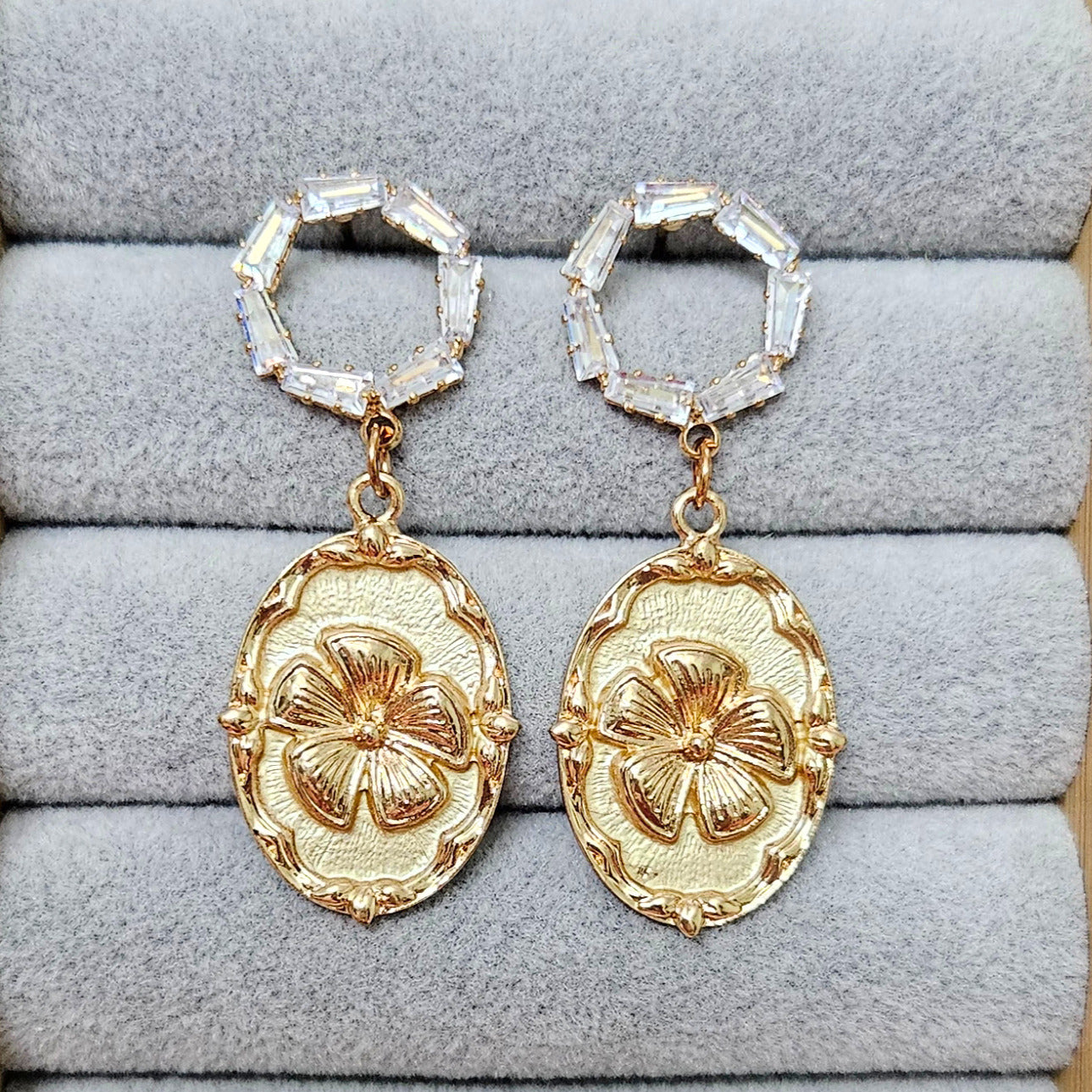 Royal Fleur Drop- Premium Anti-Tarnish Earrings for Girls & Women