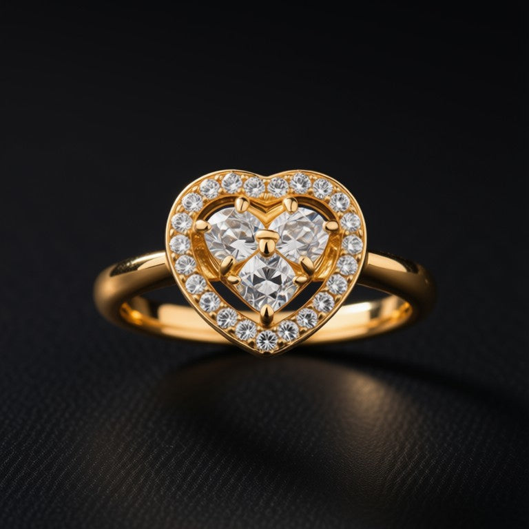 Love Halo American Diamond Ring- Adjustable Women Ring