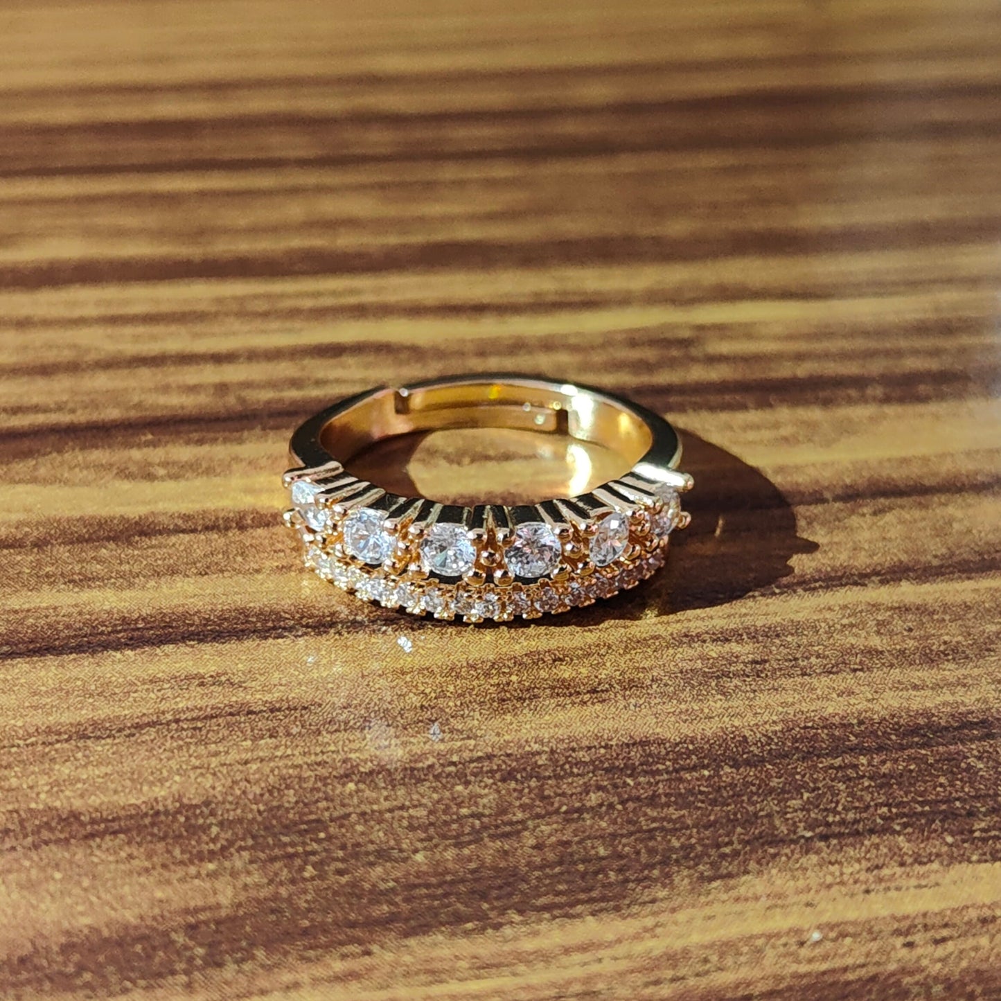 Regal Radiance - AD Adjustable Ring for Women