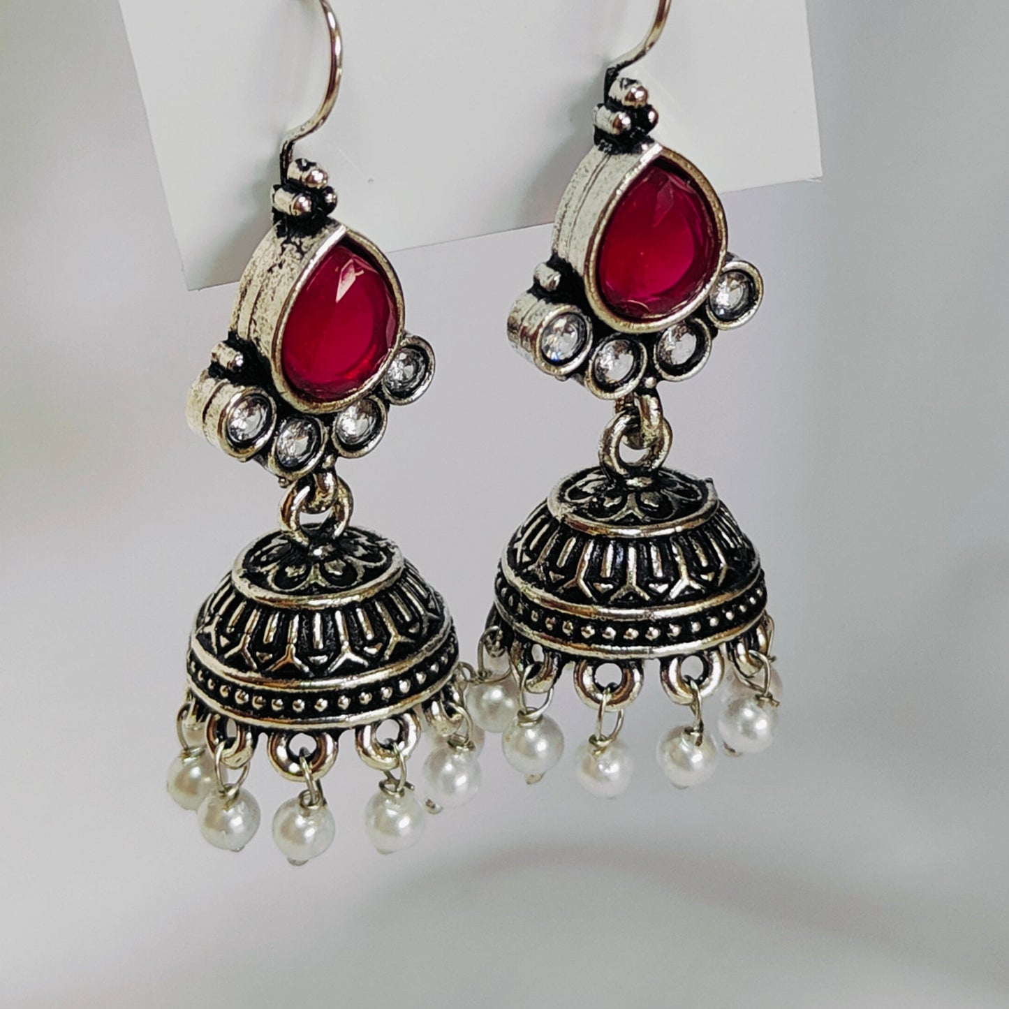Calla : Jhumka for Women | Oxidised | Brass