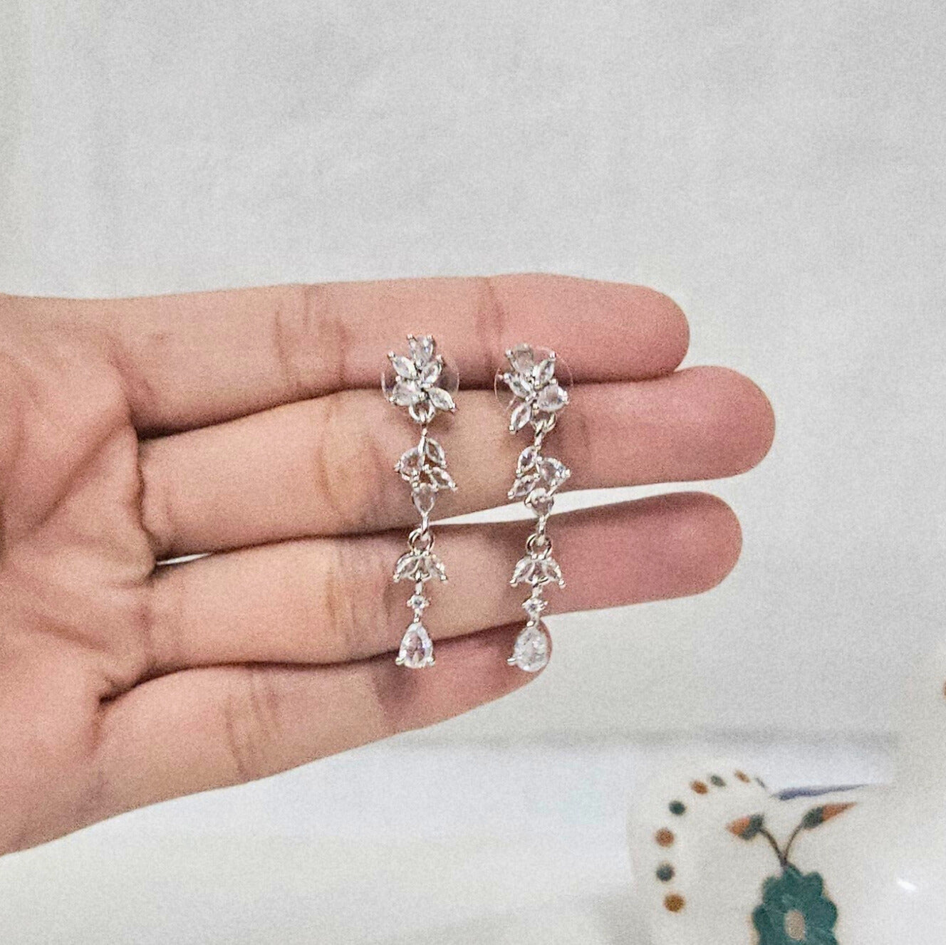 Shyvra- AD Stone Hanging Earrings for Girls & Women