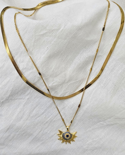 Virelle- Anti-Tarnish Double Layer Chain Pendant for Girls & Women