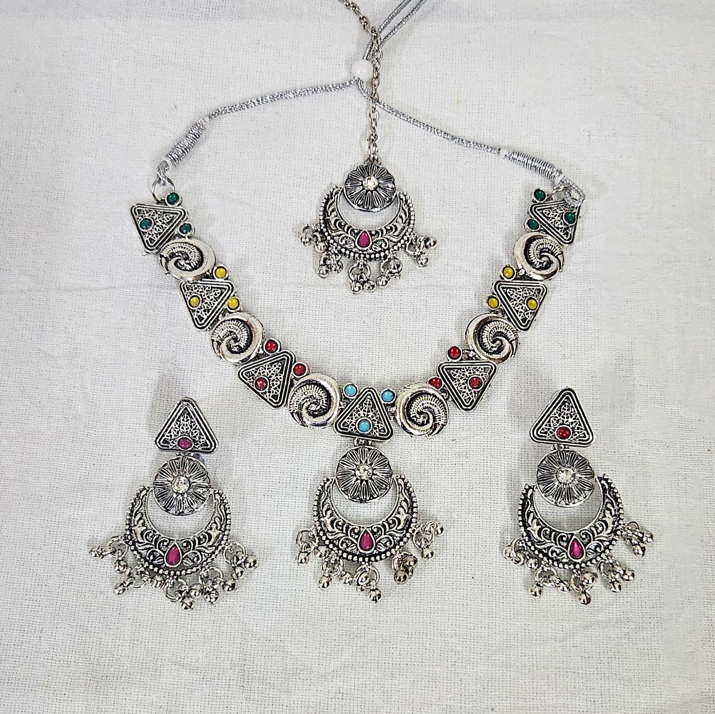 Dravya- Oxidised Necklace Set for Girls & Women