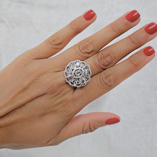 Majestia- AD Stone Ring for Girls & Women