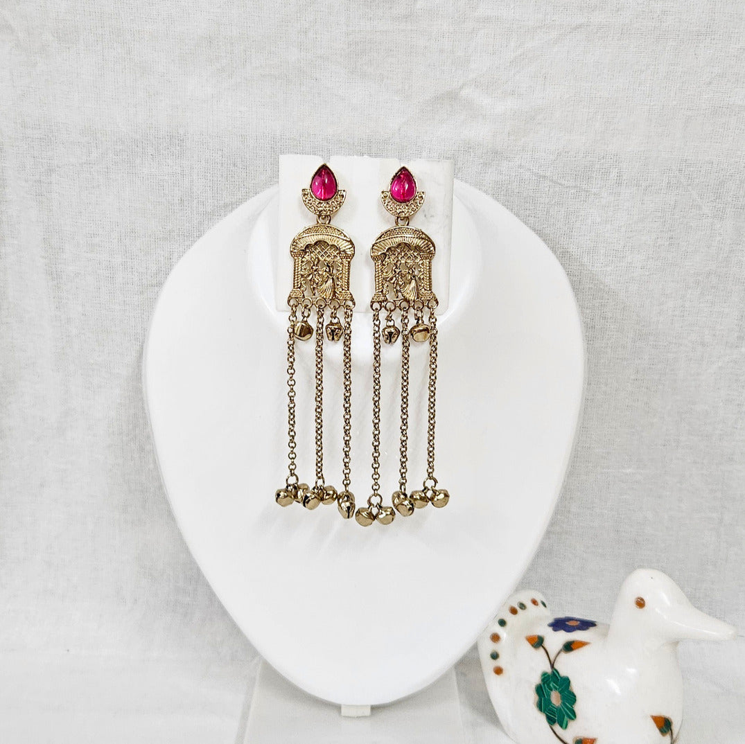 Radha Krishan Kashmiri Earrings for Girls Women