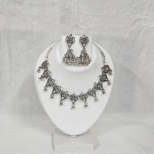 Rajvani- Oxidised Necklace Set for Girls & Women