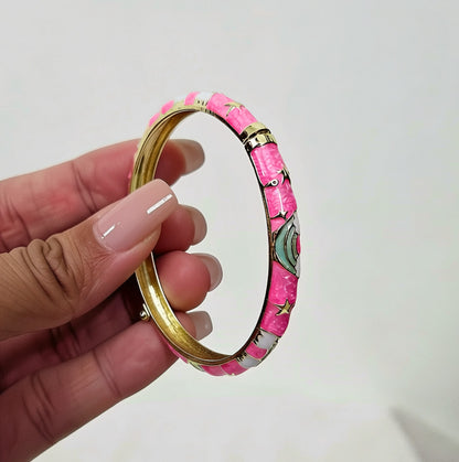 Mavique- Gold Plated Anti-Tarnish Enamel Bracelet