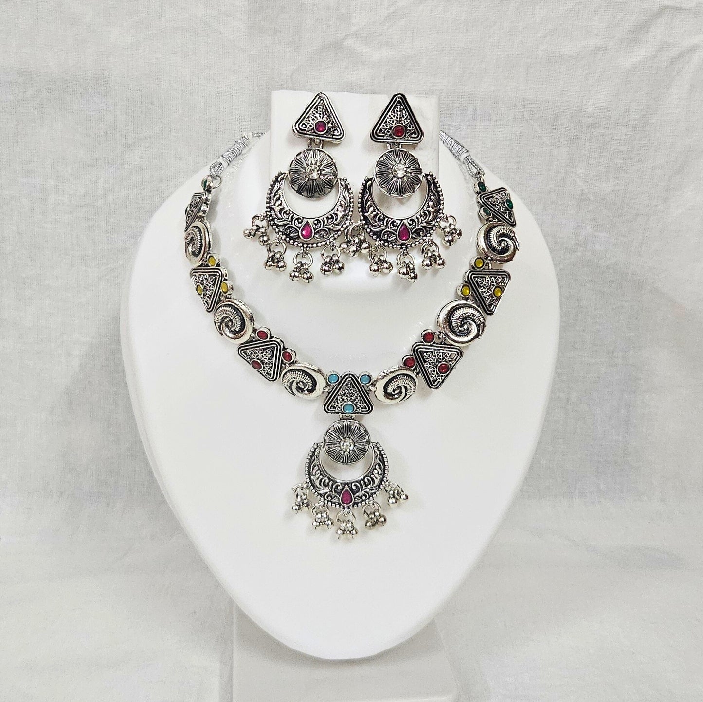 Dravya- Oxidised Necklace Set for Girls & Women
