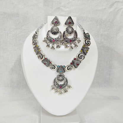 Dravya- Oxidised Necklace Set for Girls & Women