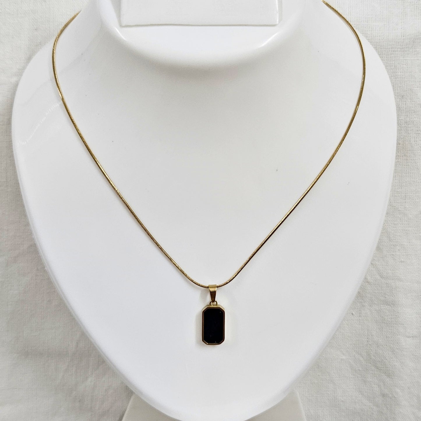 Black & White Aura- Dual Side Anti-Tarnish Chain Pendant for Girls & Women