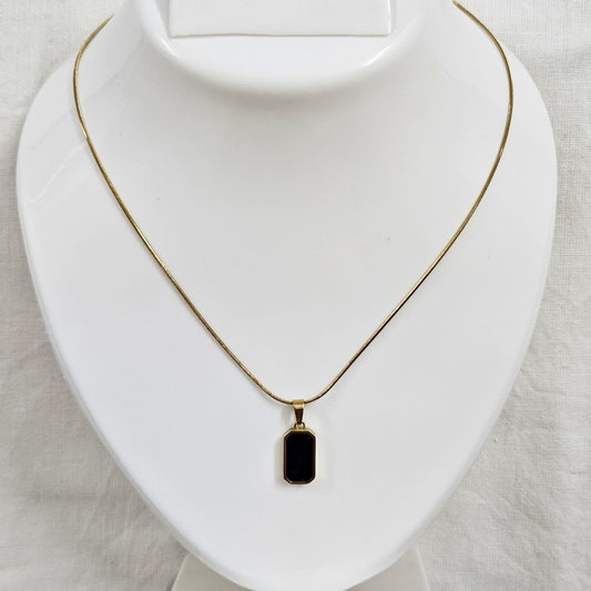 Black & White Aura- Dual Side Anti-Tarnish Chain Pendant for Girls & Women