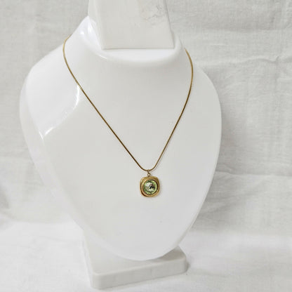 Auric Green- Anti-Tarnish Chain Pendant for Girls & Women