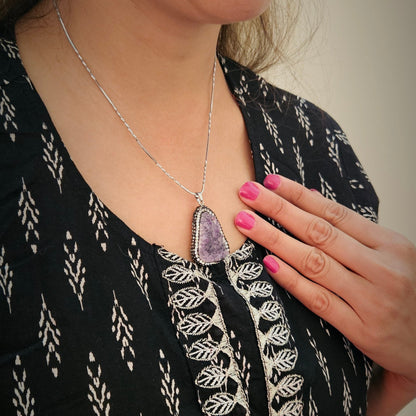 Electro plated with crystal necklace