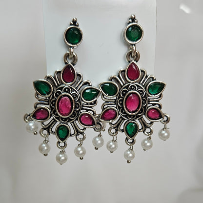 Veda : German Silver Dangle for Women