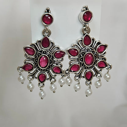Veda : German Silver Dangle for Women
