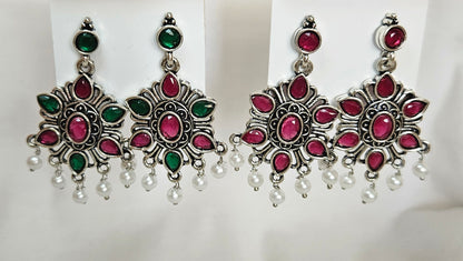 Veda : German Silver Dangle for Women