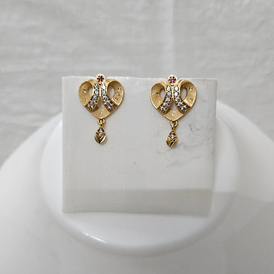 Elara- Micro Gold Plated AD Studded Earrings for Girls & Women