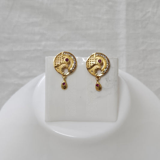 Myra- Micro Gold Plated AD Studded Earrings for Girls & Women