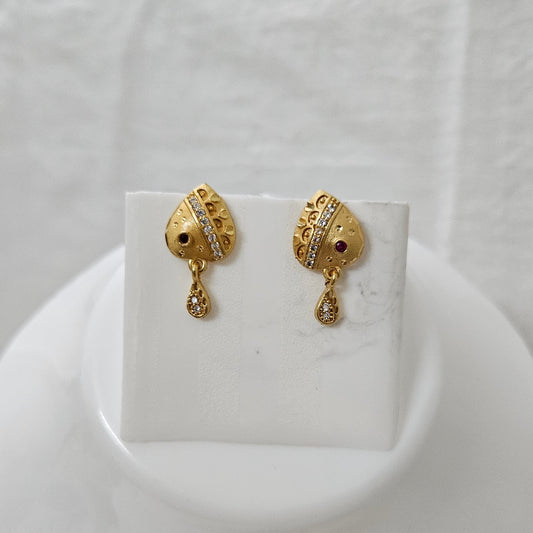 Ceyra- Micro Gold Plated AD Studded Earrings for Girls & Women