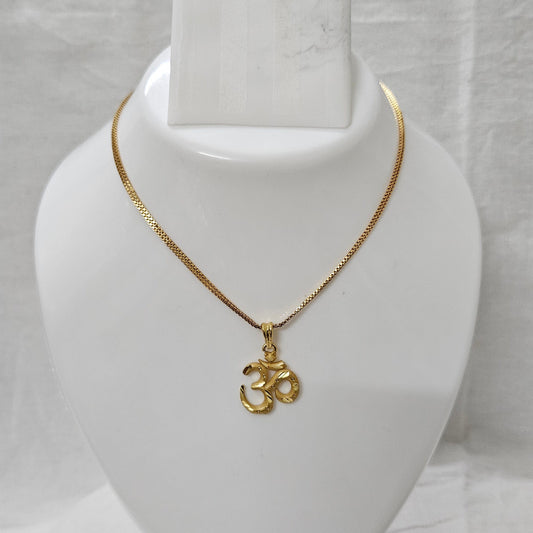 Omkara- Micro Gold Plated OM Chain Pendant