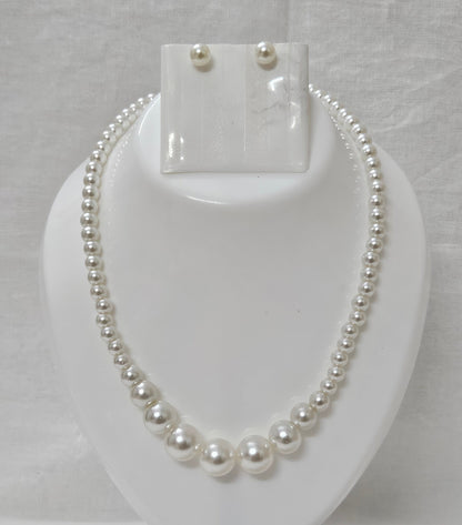 Opula- Pearl Necklace Set for Girls & Women