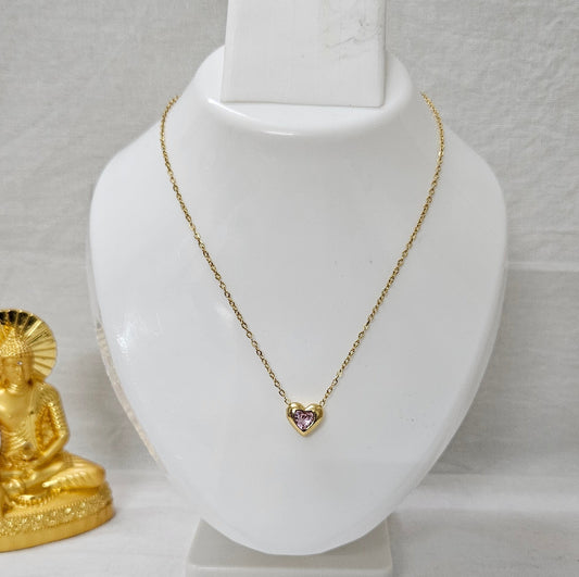 Heart- Anti-Tarnish Chain Pendant for Girls & Women