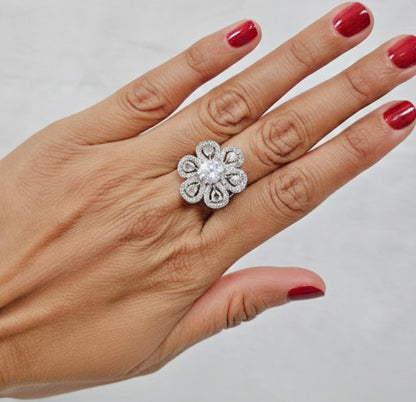 Majestia- AD Stone Ring for Girls & Women