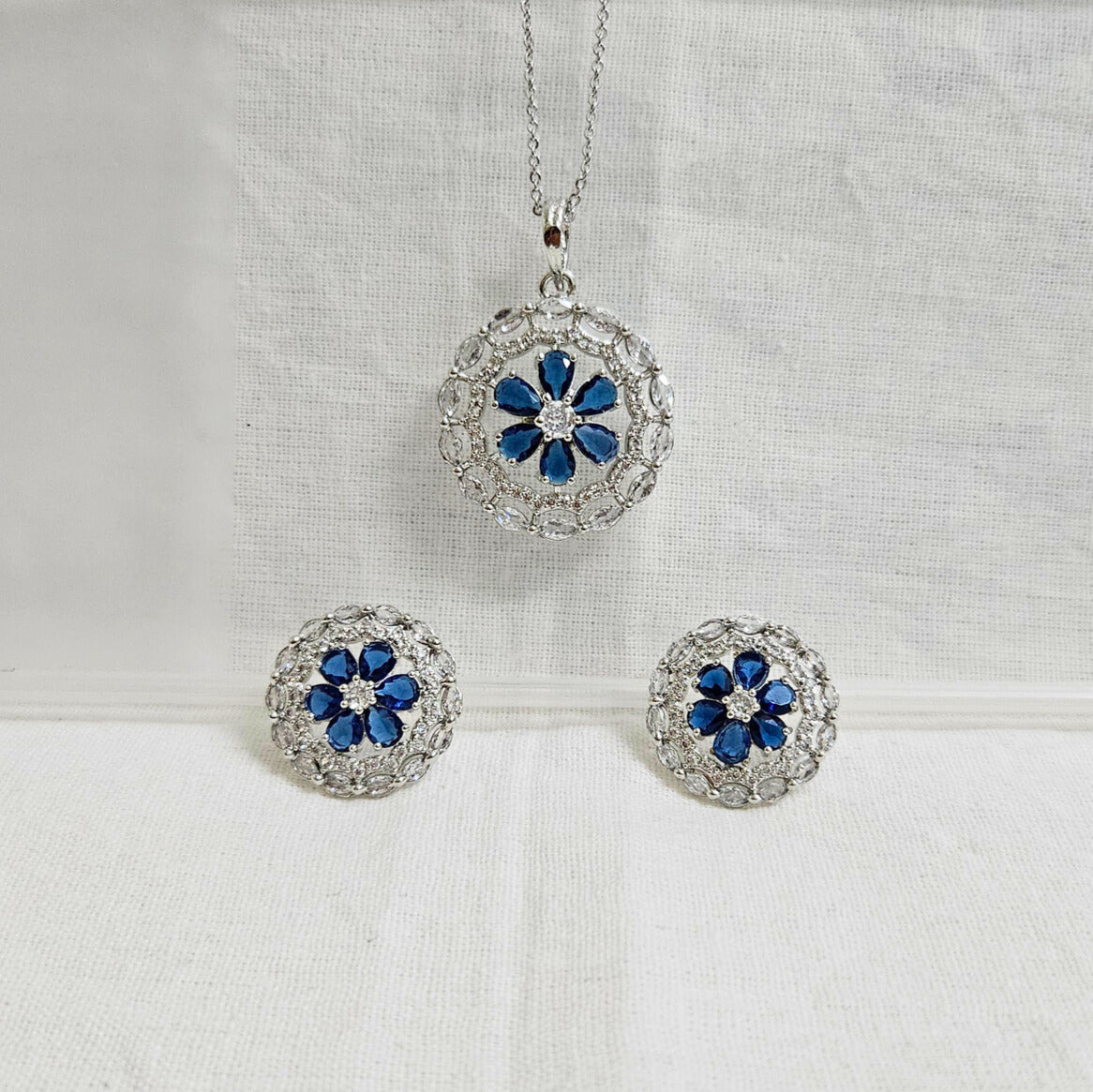 Regalyn - AD Stone Chain Pendant Set for Girls & Women