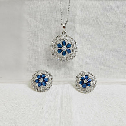 Regalyn - AD Stone Chain Pendant Set for Girls & Women