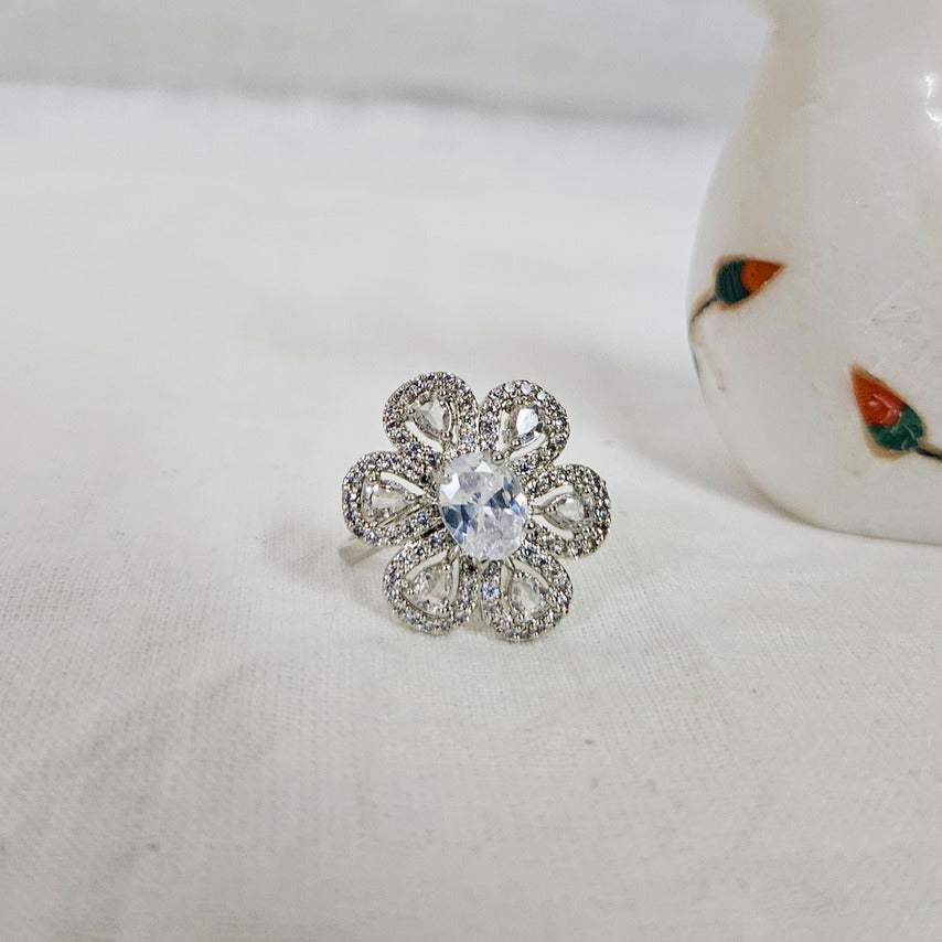 Majestia- AD Stone Ring for Girls & Women