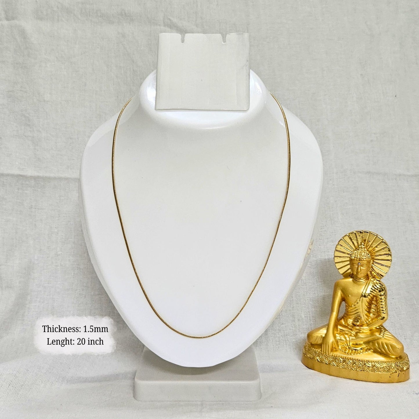 Thyra- Anti-Tarnish Golden Snake Chain (Unisex)