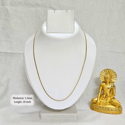 Thyra- Anti-Tarnish Golden Snake Chain (Unisex)