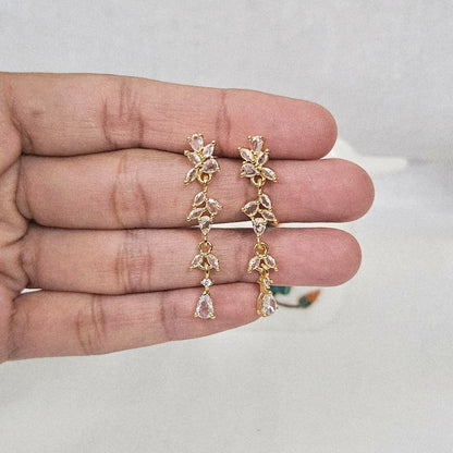 Shyvra- AD Stone Hanging Earrings for Girls & Women
