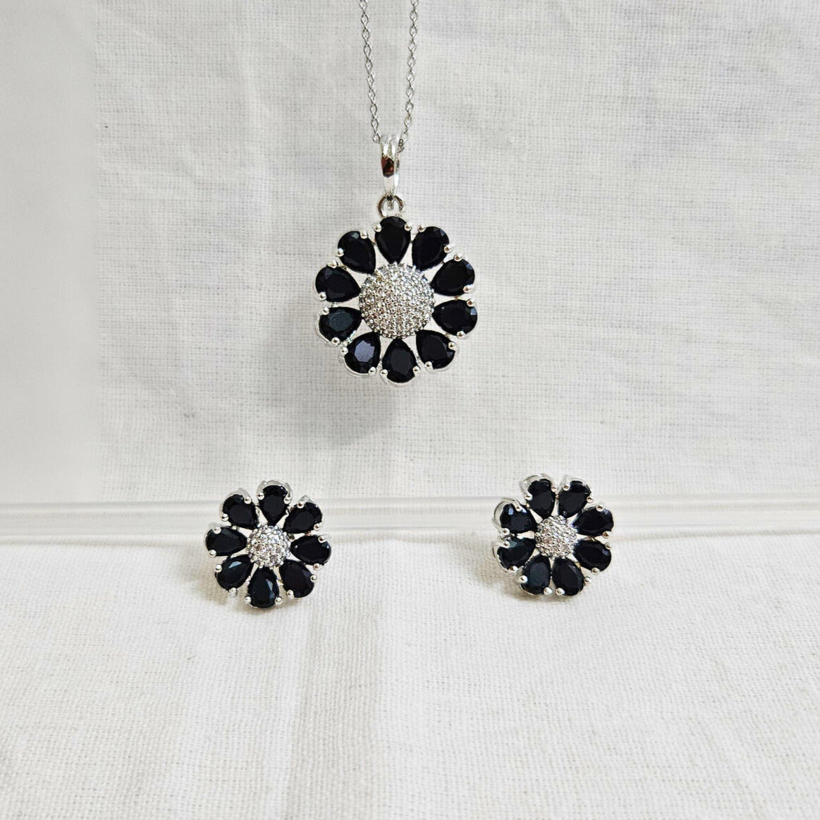 Floria - AD Stone Chain Pendant Set for Girls & Women