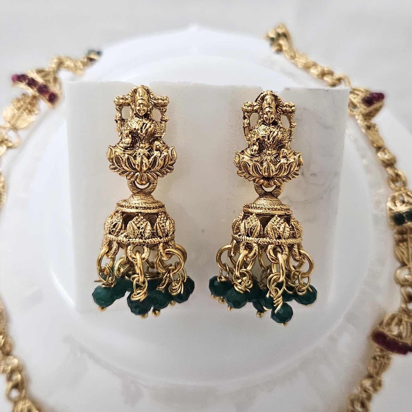 Royal Temple Long Jewellery Long Necklace Set for Girls & Women