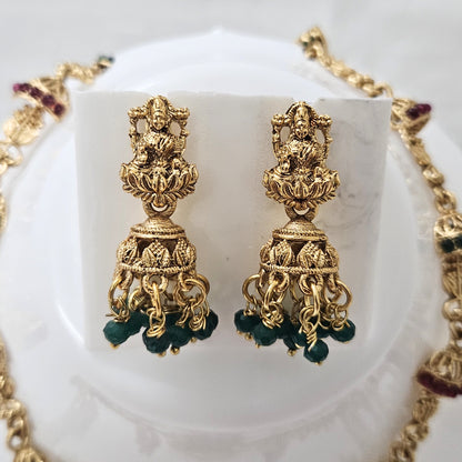 Royal Temple Long Jewellery Long Necklace Set for Girls & Women