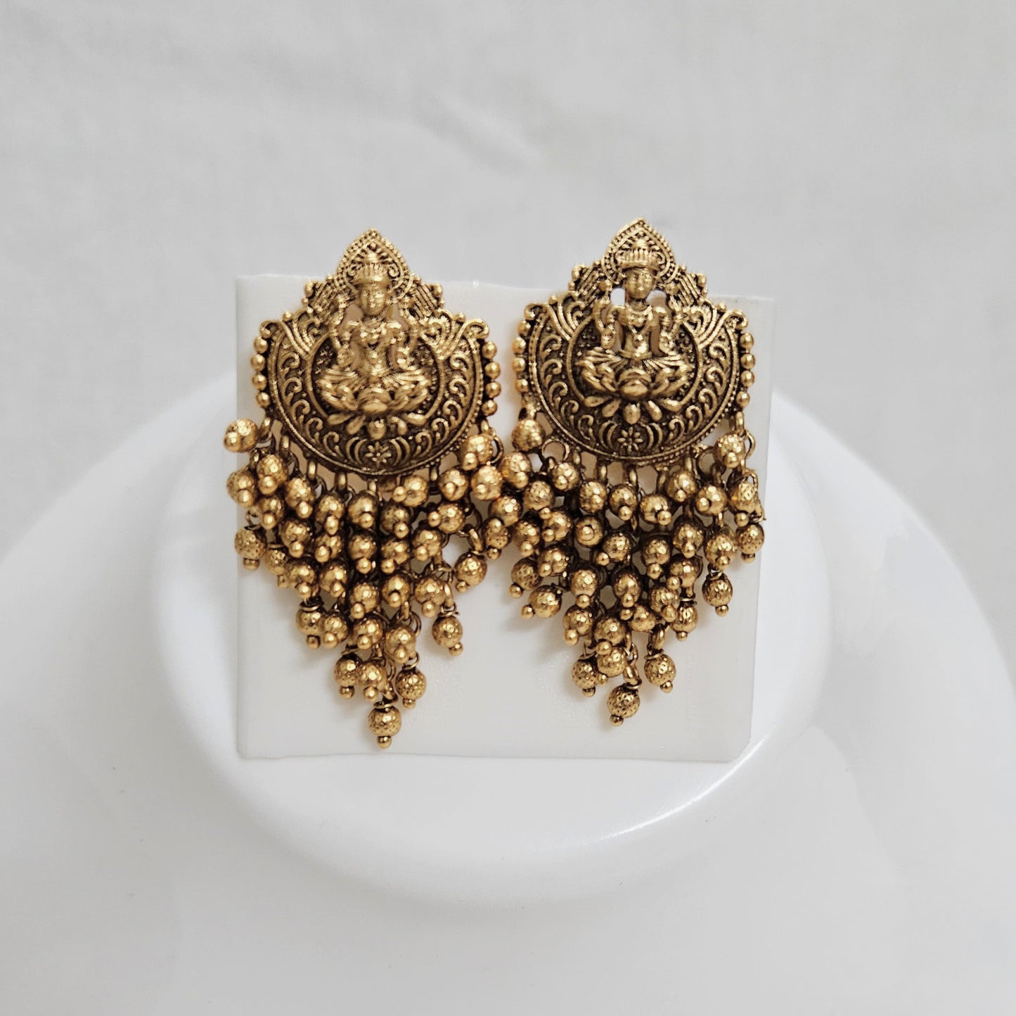Mahalaxmi- Antique Temple Design Earrings for Girls & Women