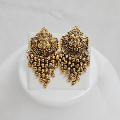 Mahalaxmi- Antique Temple Design Earrings for Girls & Women
