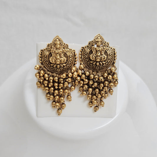 Mahalaxmi- Antique Temple Design Earrings for Girls & Women