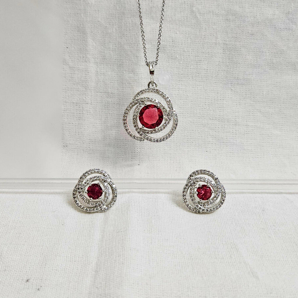 Orlisse - AD Stone Chain Pendant Set for Girls & Women