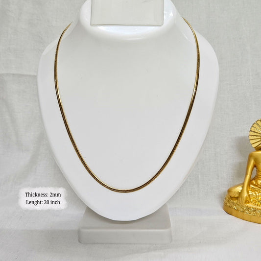 Thyra- Anti-Tarnish Golden Snake Chain (Unisex)