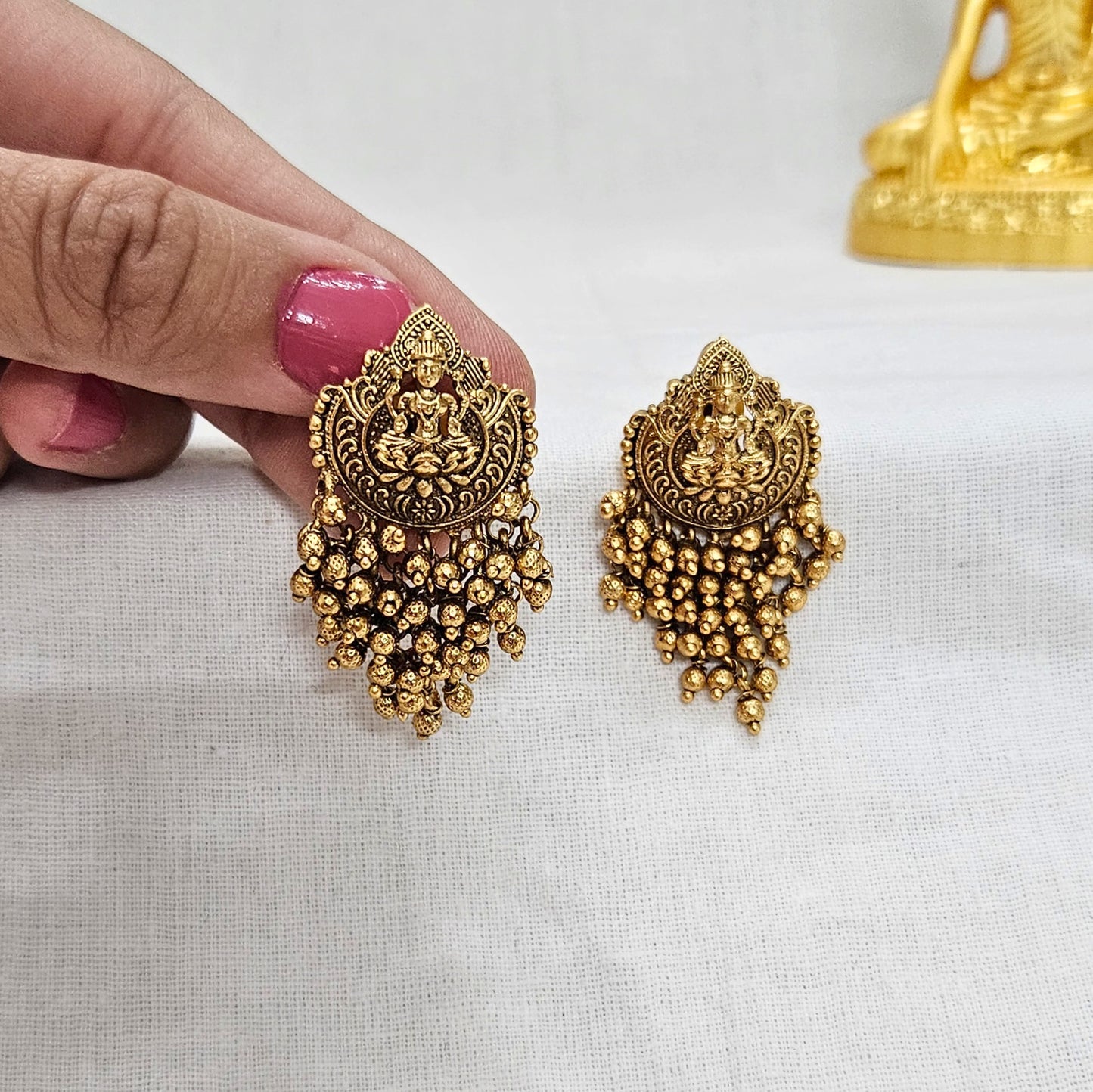 Mahalaxmi- Antique Temple Design Earrings for Girls & Women