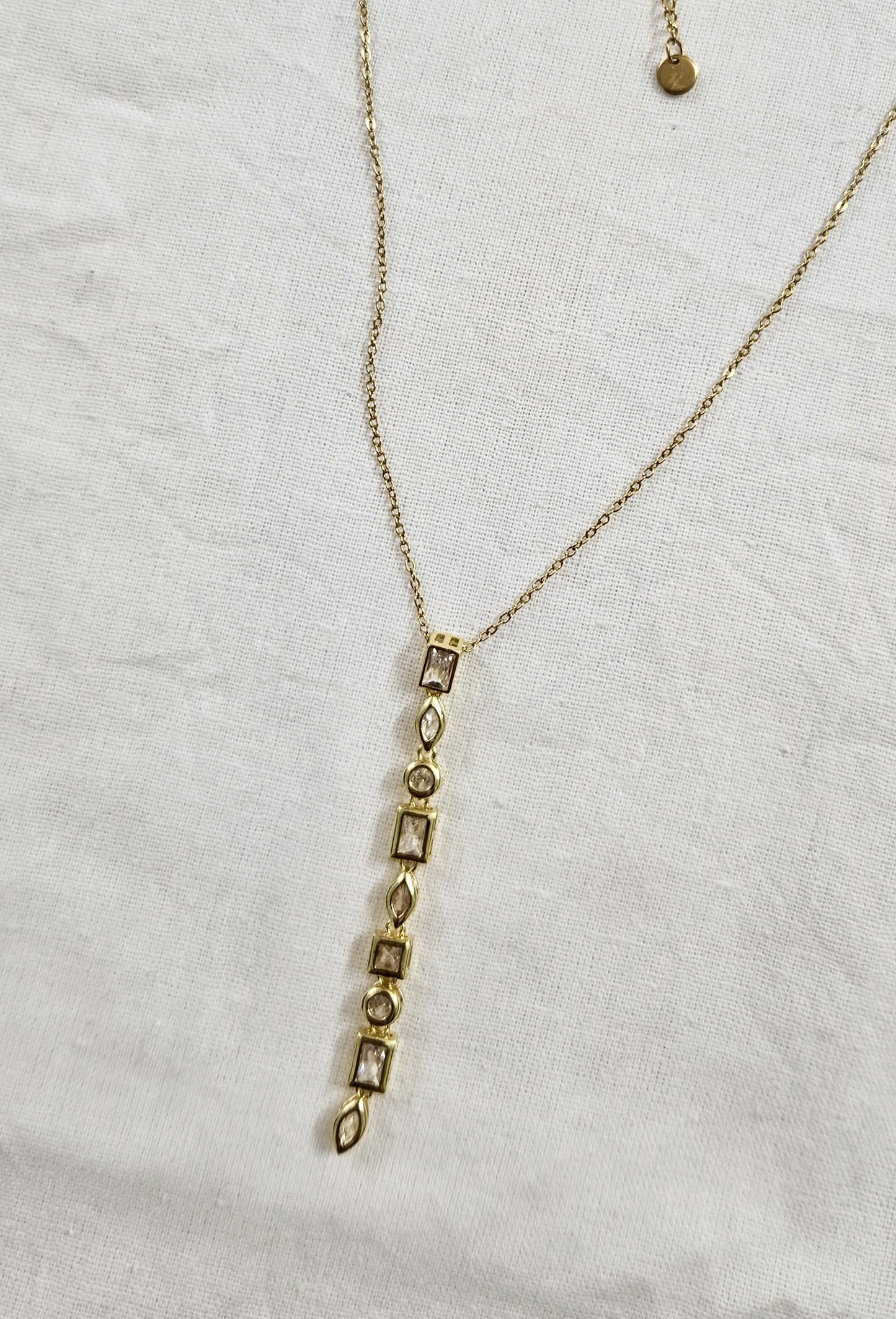 Soleil Drop Pendant - Anti-Tarnish Chain Pendant for Girls & Women