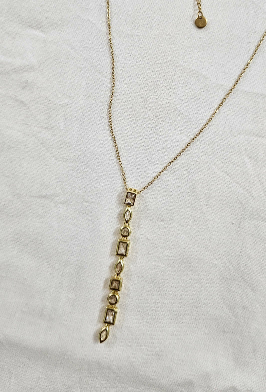 Soleil Drop Pendant - Anti-Tarnish Chain Pendant for Girls & Women